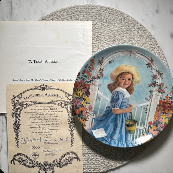 Reco Collector Plates Set | Twinkle & Tisket by John McClelland | COA & Box - Picture 4 of 10